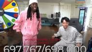 Kai Cenat in the pink Ruei tracksuit (Image via RAY LIVE/YouTube)