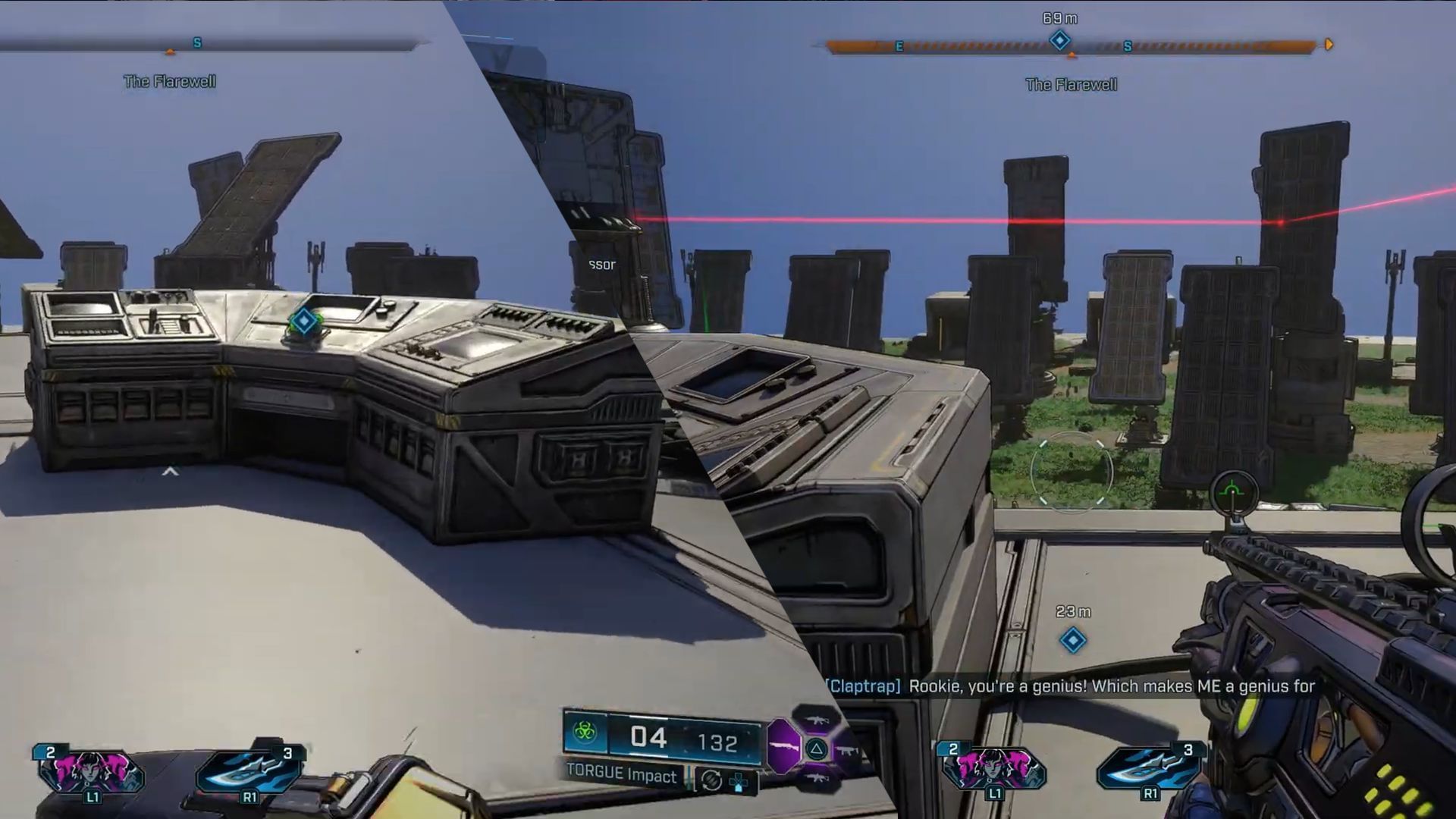 Access the console and arrange the solar panels to blast through the door (Image via Gearbox Software)