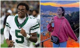 Garrett Wilson's GF Shay Holle recaps Jets game while attending in black tank top and custom hat for Bills clash