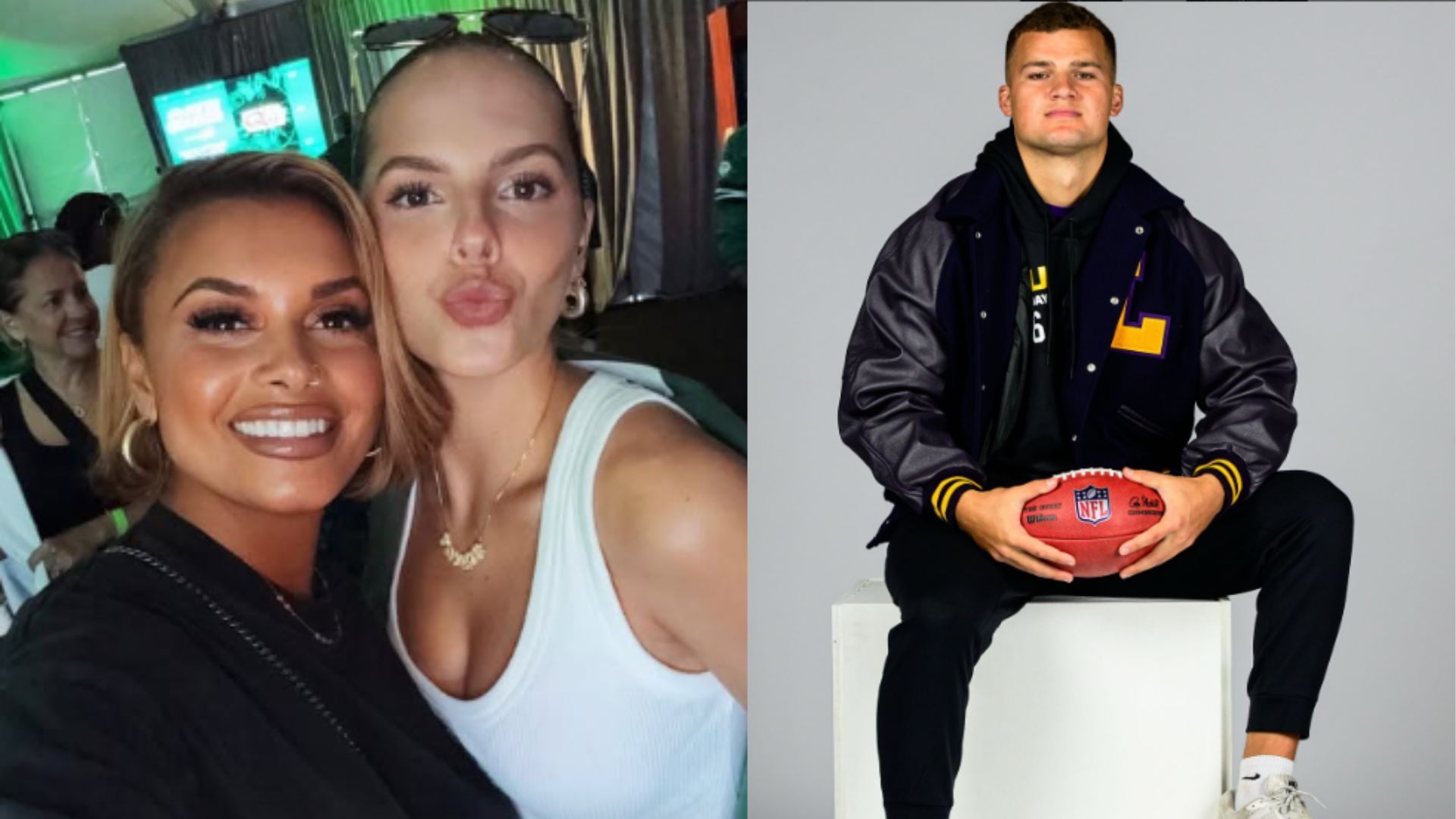 Joy Taylor cheered on her nephew Mason Taylor with his girlfriend Sage Wagner. (Photos via Joy Taylor