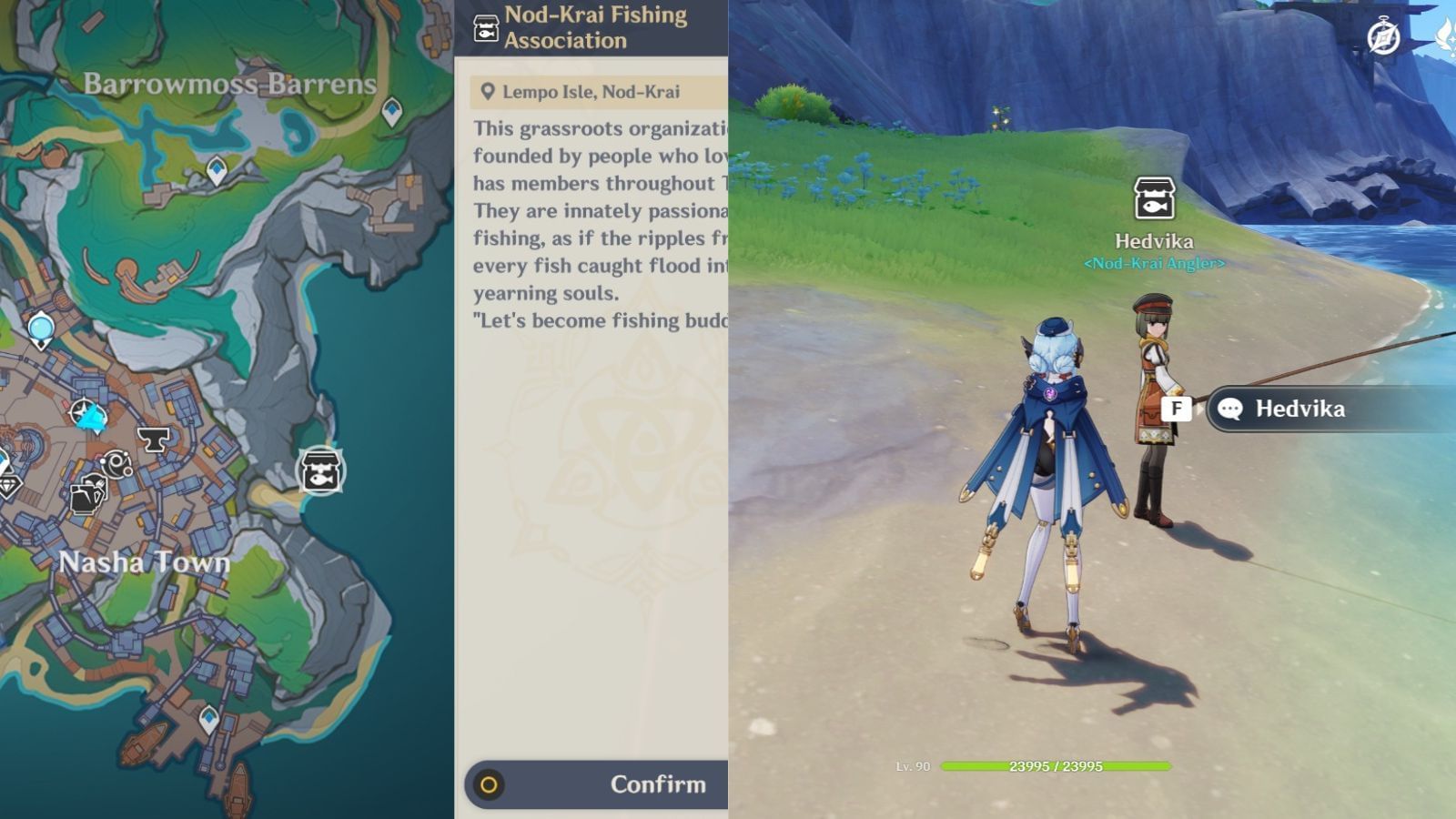 Location of the Nod-Krai Fishing Association (Image via HoYoverse)