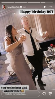 Brady Tkachuk's sister Taryn Tkachuk IG story - Credit @ taryntkachuk