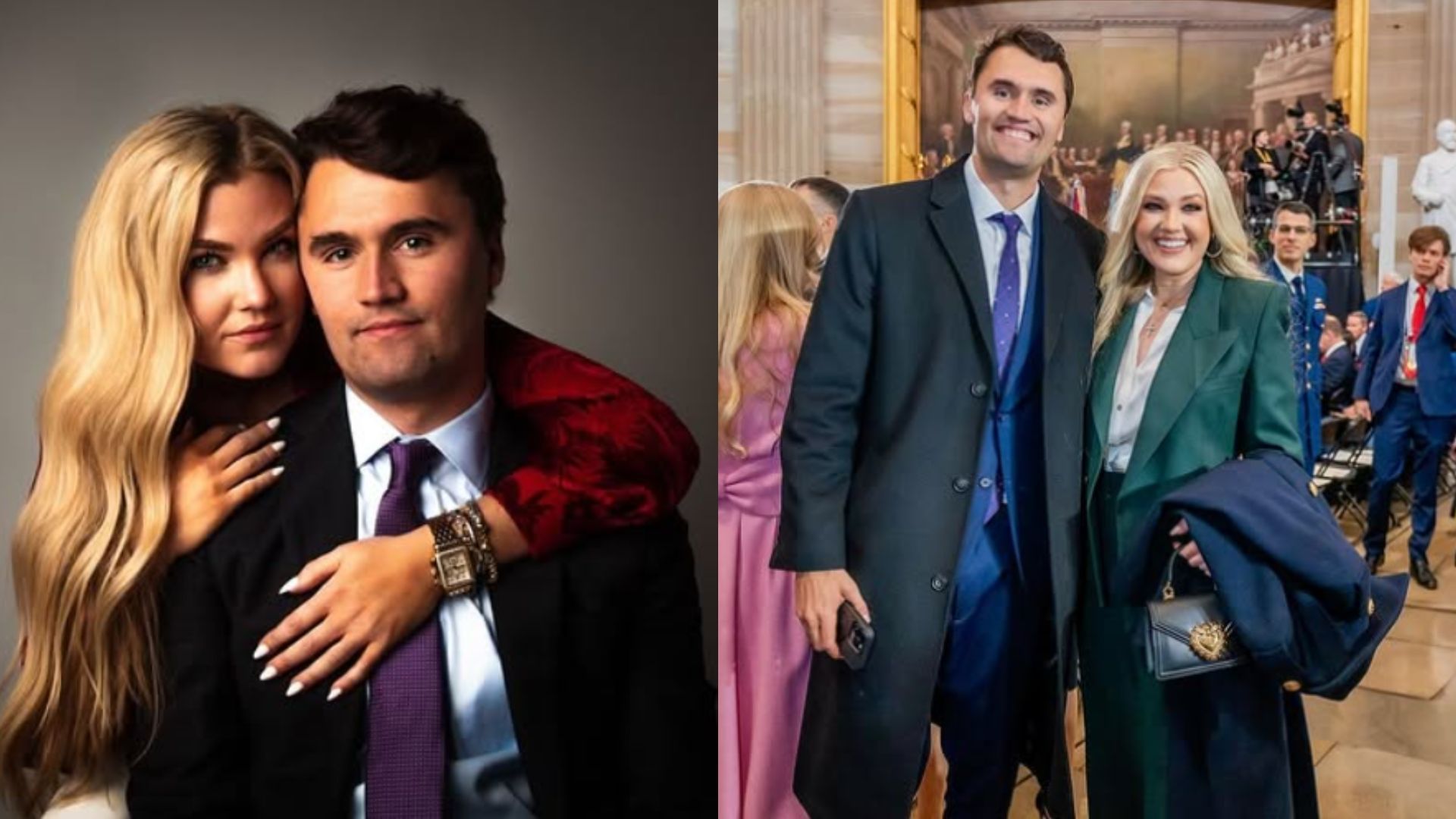 Charlie Kirk with his wife Erika Kirk (Image via Instagram/@charliekirk1776)