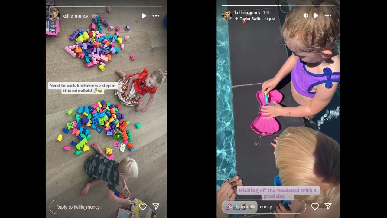 Screenshots of Kellie Muncy&#039;s Instagram stories (Images from - Instagram.com/@kellie_muncy IG Stories)