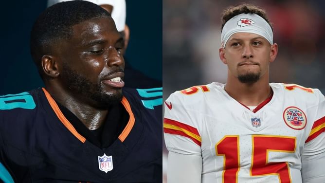 Patrick Mahomes has 3-word reaction to Tyreek Hill's horrific leg injury as Dolphins WR dislocates his knee on MNF vs. Jets