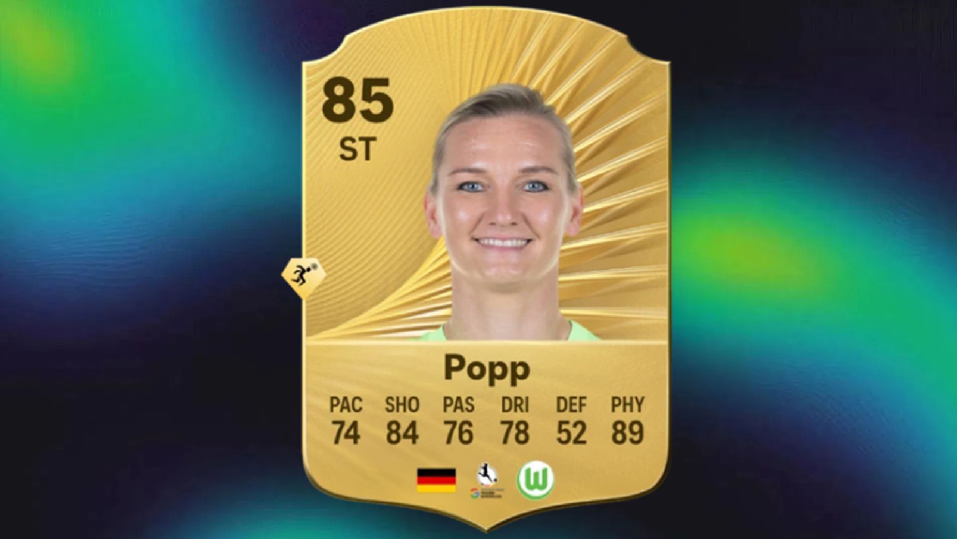 Alexandra Popp is stronger than Erling Haaland, according to EA FC 26 (Image via EA Sports)