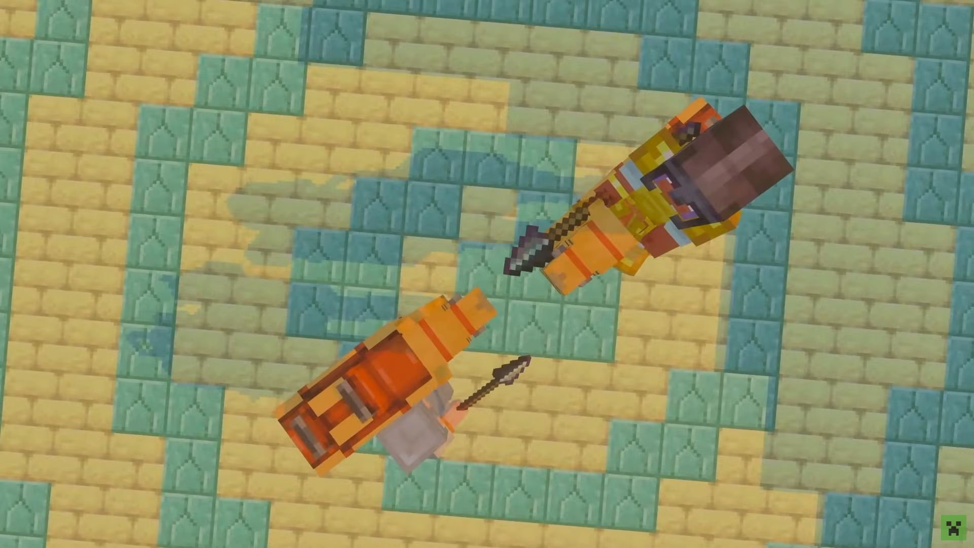 Spear is a brand-new melee weapon (Image via YouTube/Minecraft)