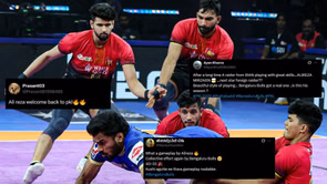 "What a gameplay by Alireza" - Fans hail Bengaluru Bulls' Iranian star after stellar Super 10 against Haryana Steelers in Pro Kabaddi 2025