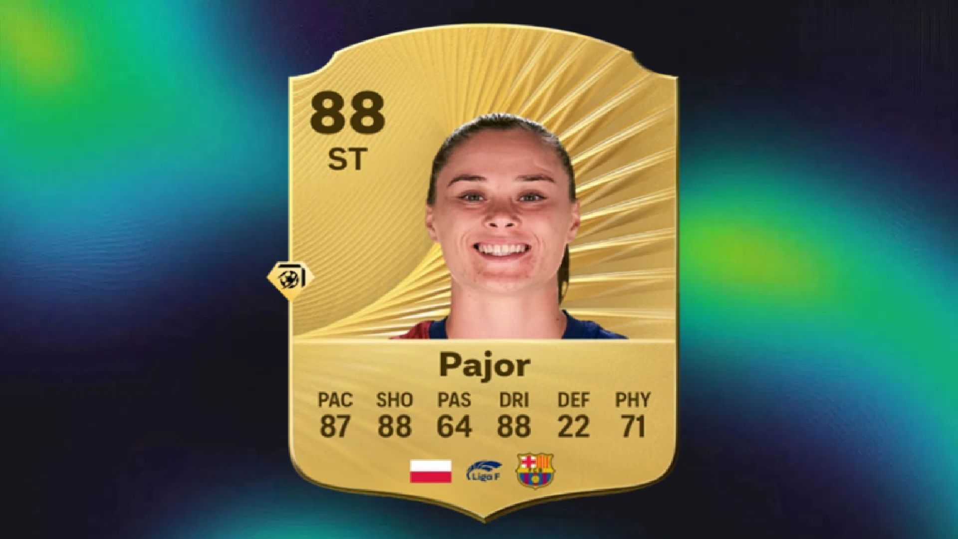 Pajor is a top-tier speedster from Barcelona&#039;s women&#039;s team (Image via EA FC 26)