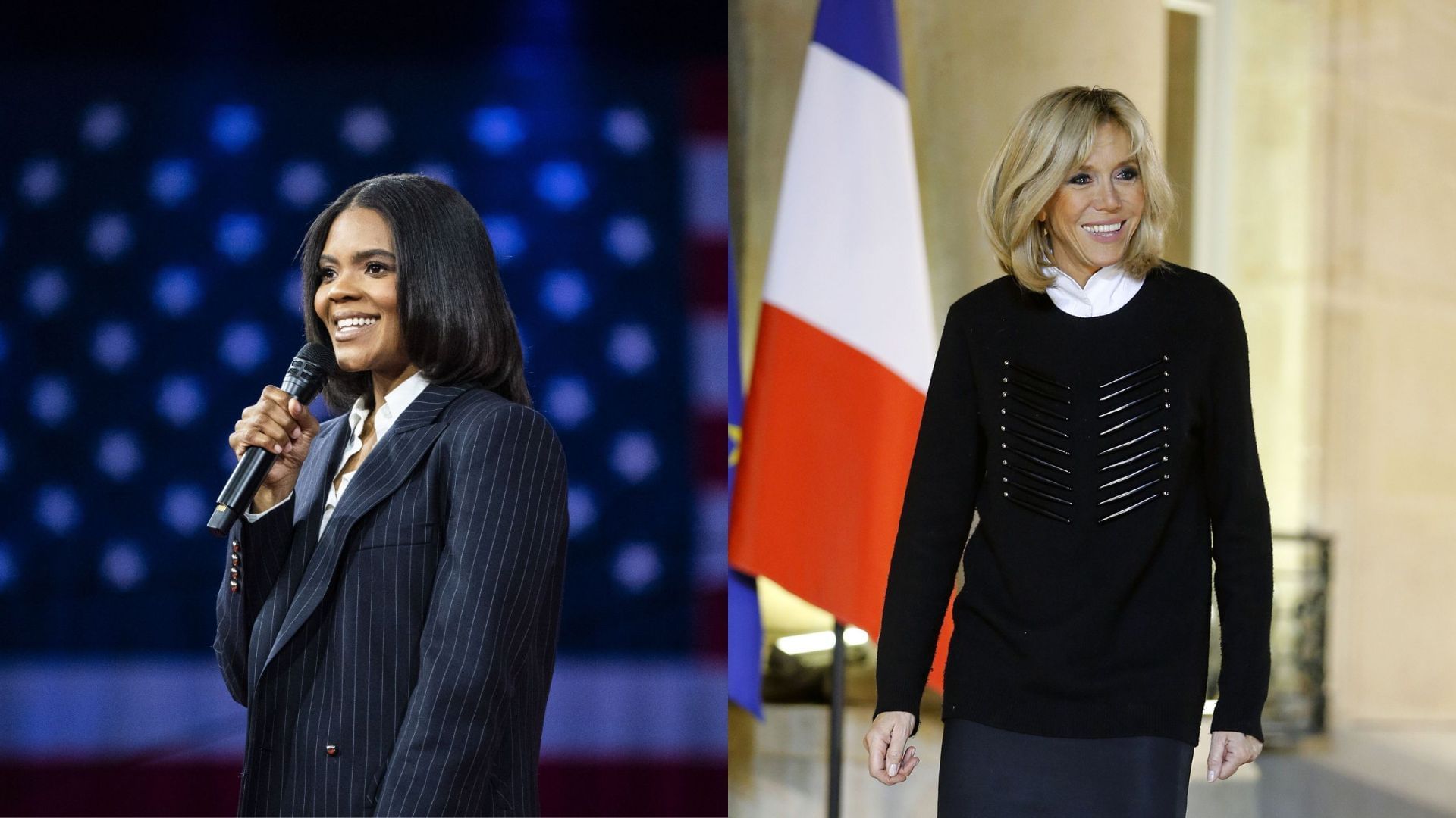 Candace Owens, Brigitte Macron (Images via Getty)