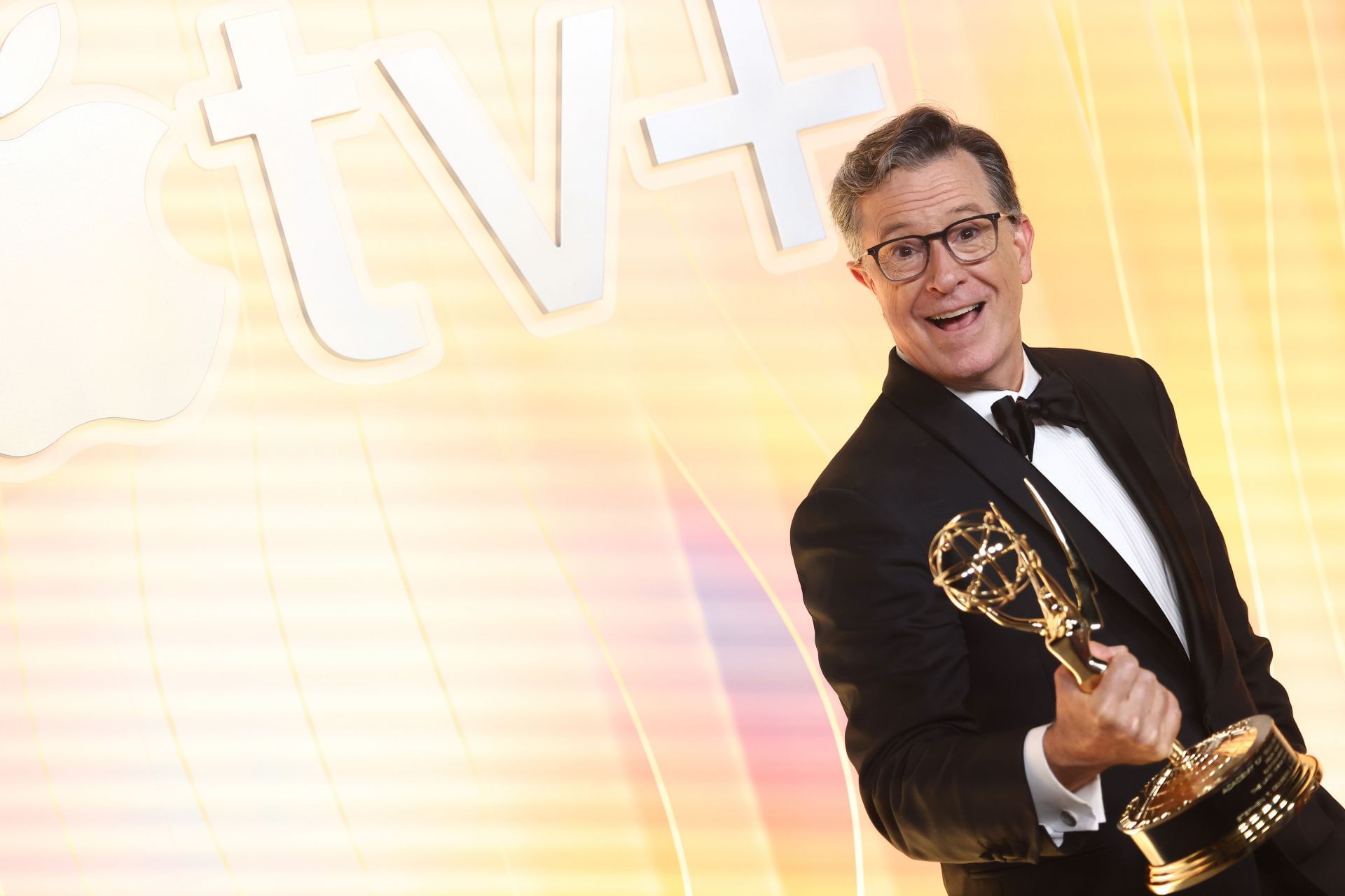 Stephen Colbert at Apple TV+&#039;s Primetime Emmy Party Red Carpet (Image via Getty)