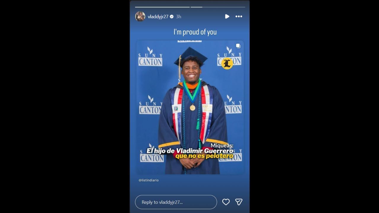 Screenshot of Vladimir Guerrero Jr.&#039;s Instagram story (Image from - Instagram.com/@vladdyjr27 IG Stories)
