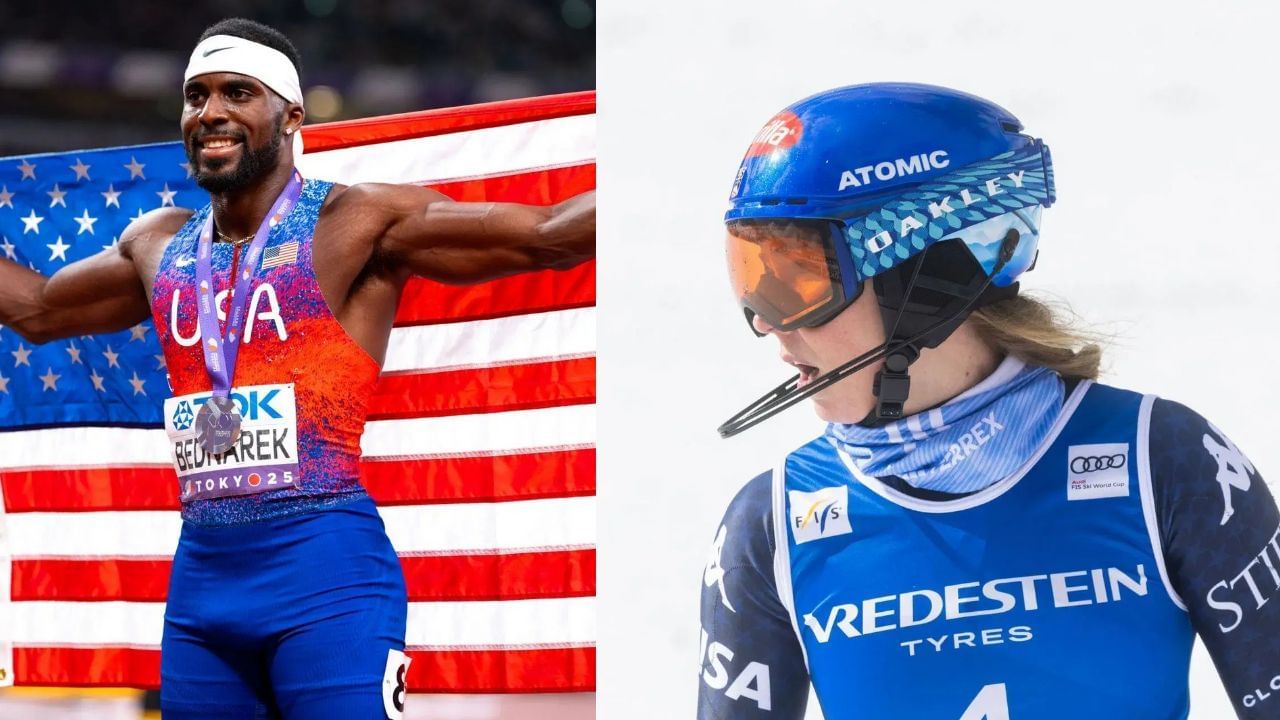 Kenny Bednarek and Mikaela Shiffrin (Image via: Both Getty)