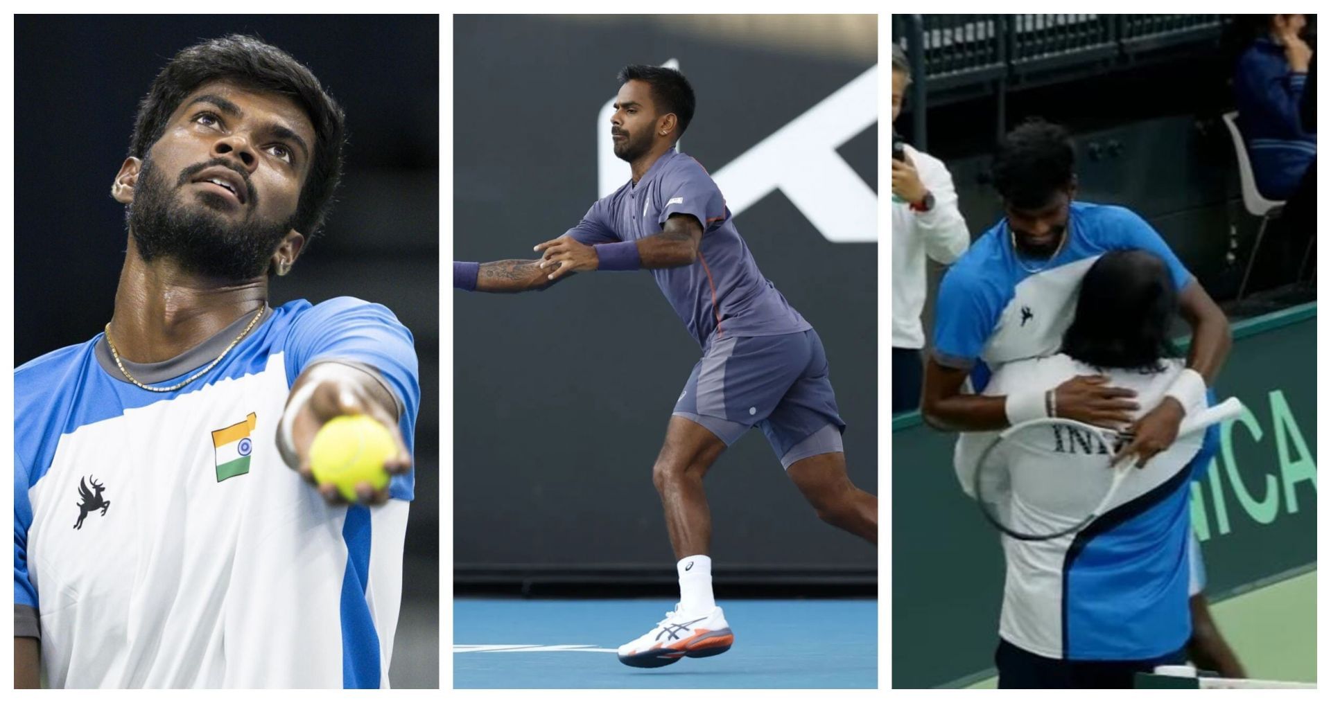 India lead Switzerland 2-0 on Day 1 of the Davis Cup tie against Switzerland - Source:  AITA on X/Getty