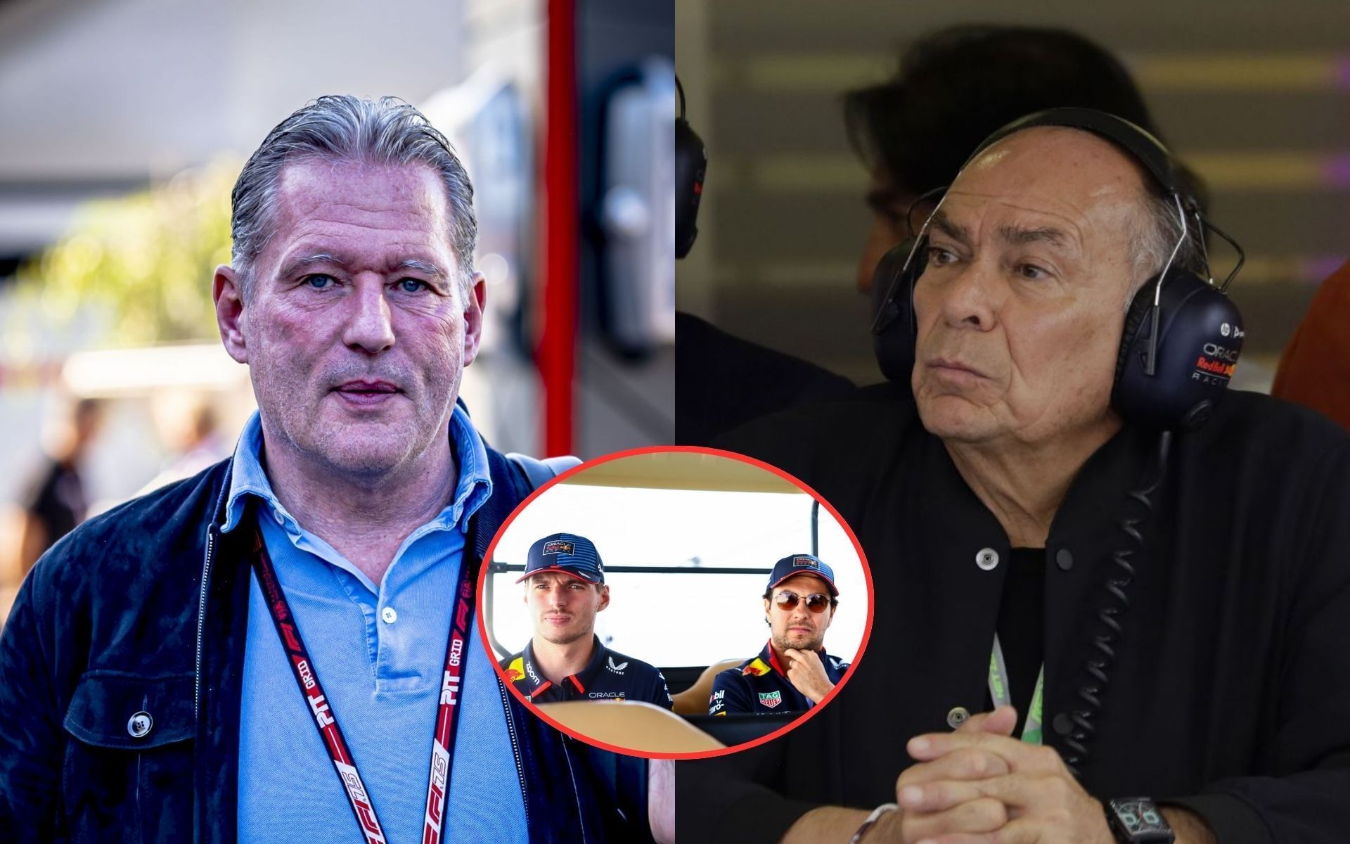 Jos Verstappen, Max Verstappen, Sergio Perez, and Antonio Perez