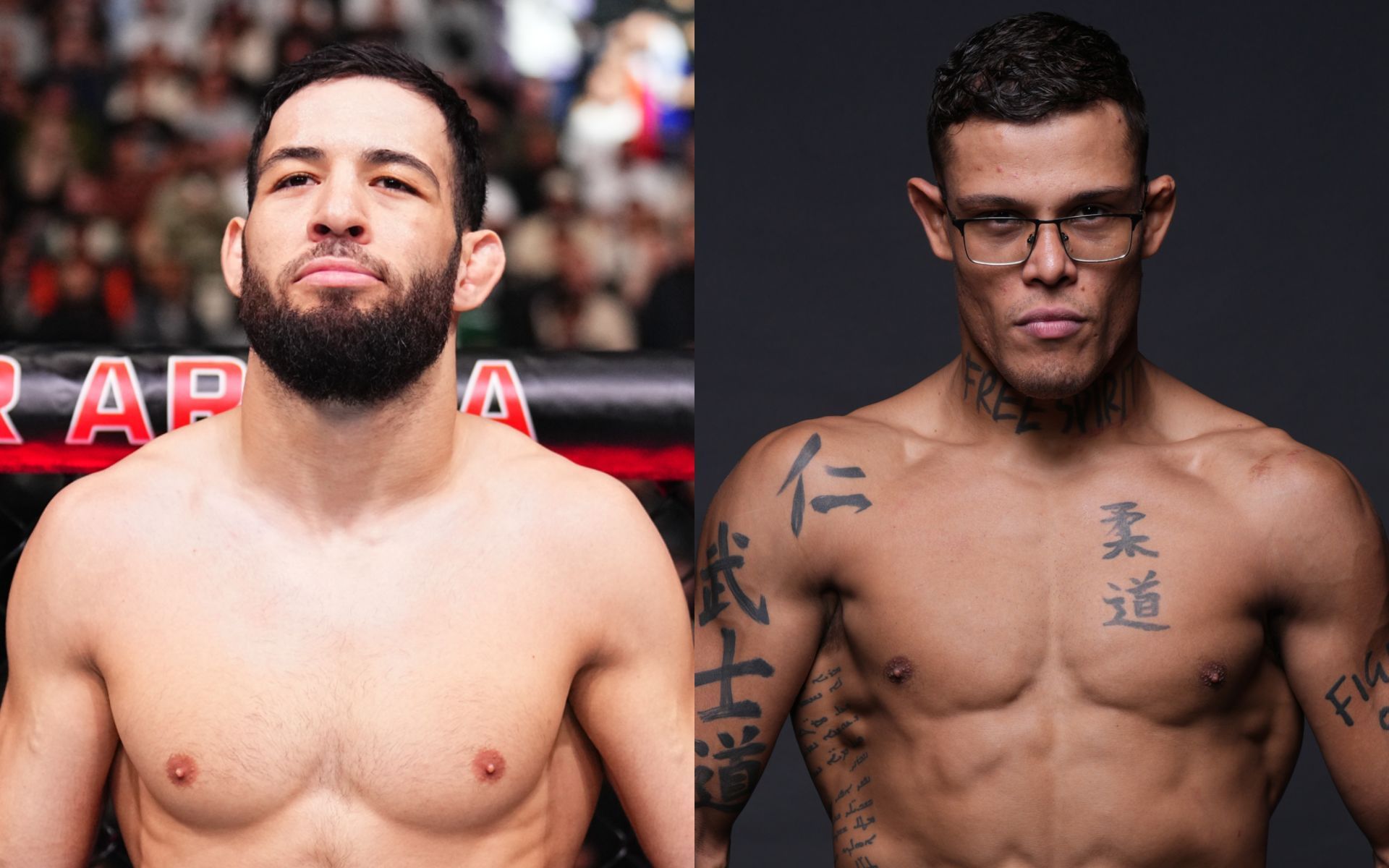Nassourdine Imavov (left) slams Caio Borralho (right) for ducking allegations. [Images courtesy: Getty Images]