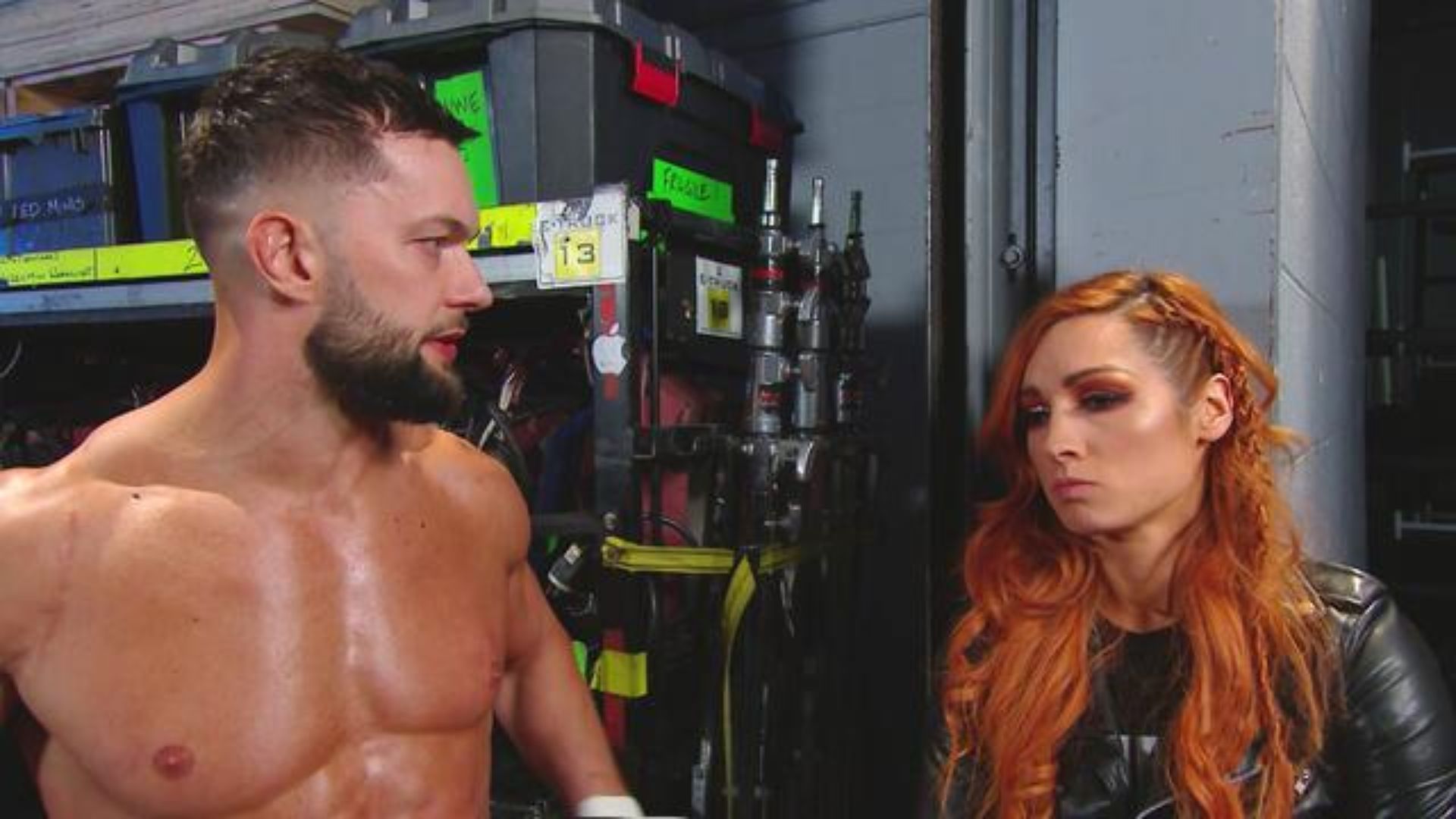 John Cena and Becky Lynch backstage [Image Credits: WWE.com]