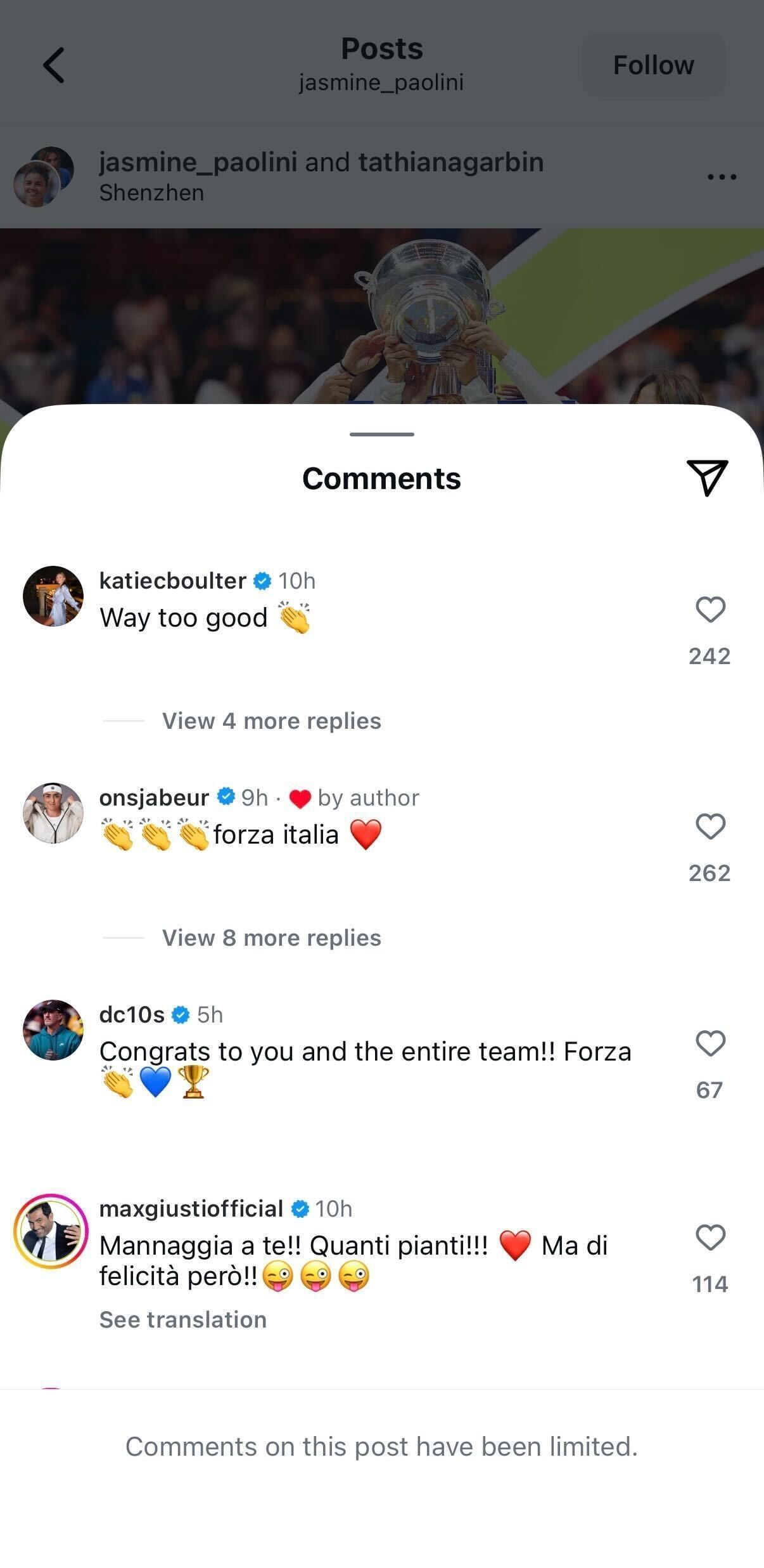 Comments section