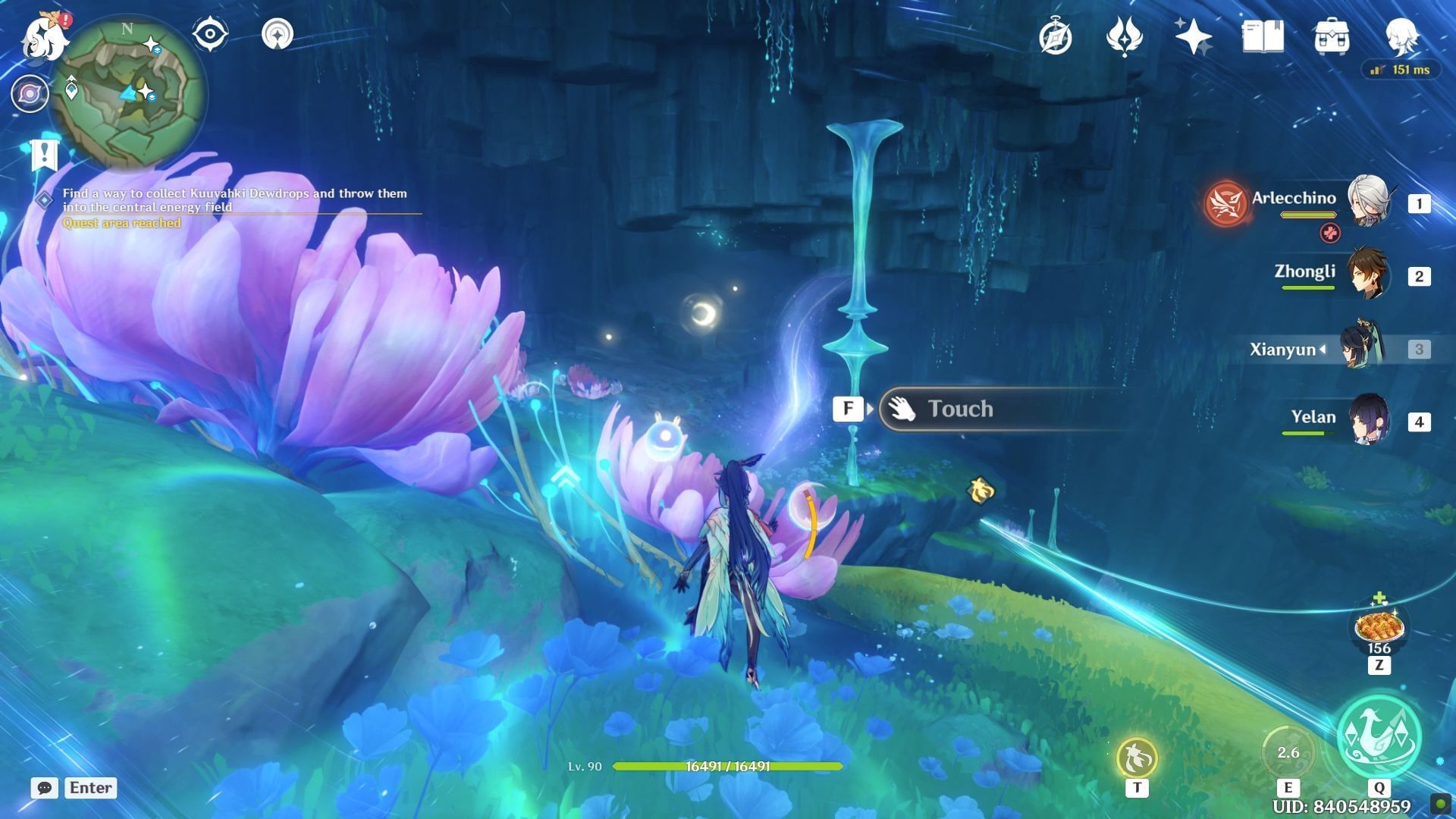 Near the energy field (Image via HoYoverse)