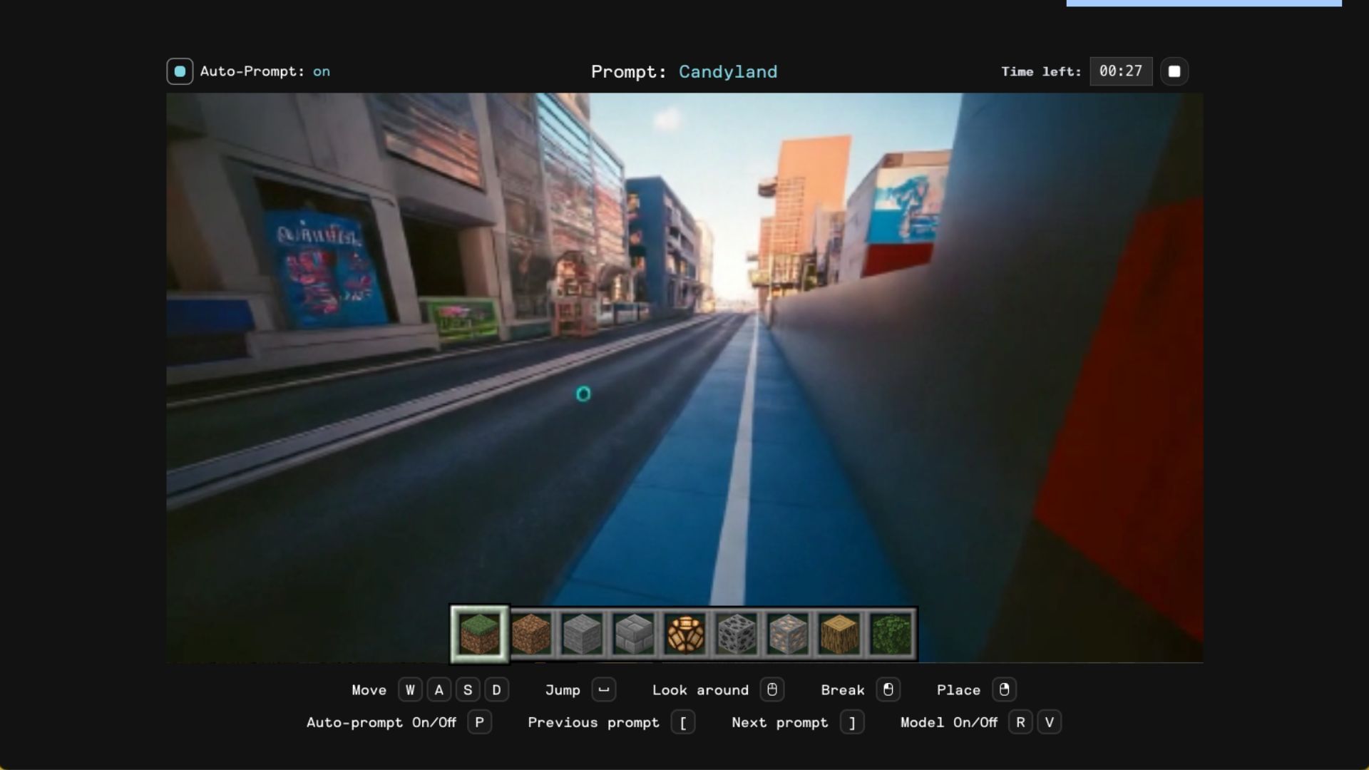 The Oasis 2.0 demo being run on a browser (Image via DecartAI)