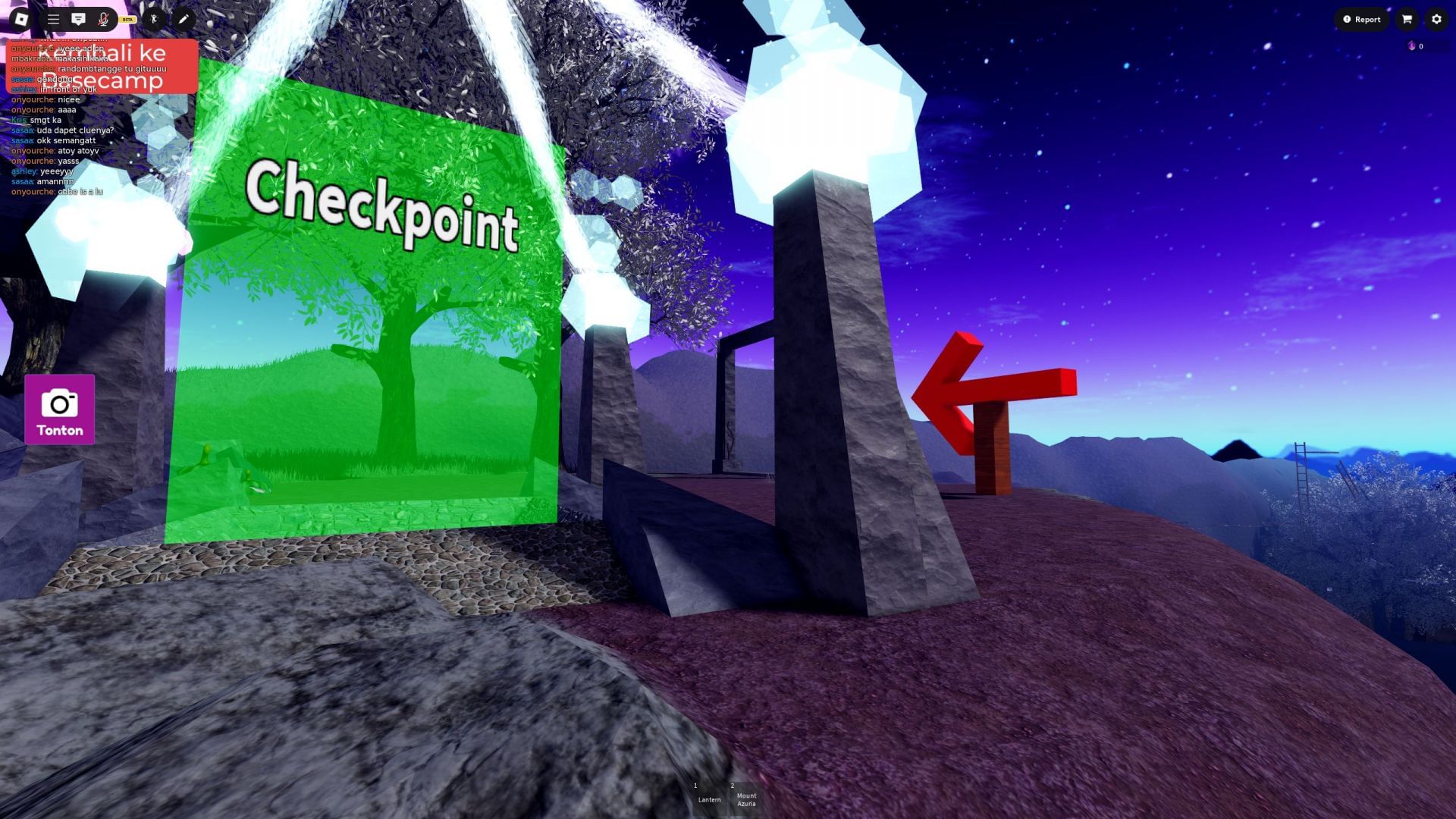Activate checkpoints whenever you see one to save your progress (Image via Roblox)