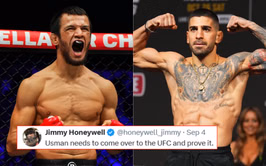 Usman Nurmagomedov believes his resume is "better" than Ilia Topuria while claiming "best lightweight" status, fans react: "He's delusional"