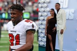 Antonio Brown has 4-word reaction to DeVonta Smith’s fiancée Mya Danielle being checked out by security guard at Eagles game
