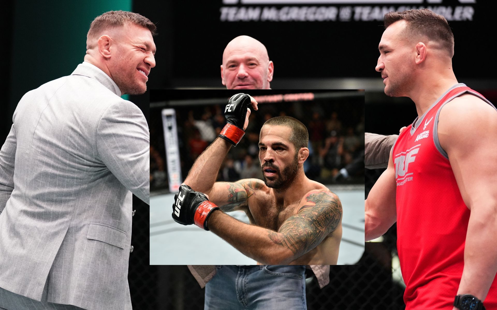 Matt Brown (inset) sees no relevance in Conor McGregor (left) vs. Michael Chandler (right) clash. [Images courtesy: Getty]