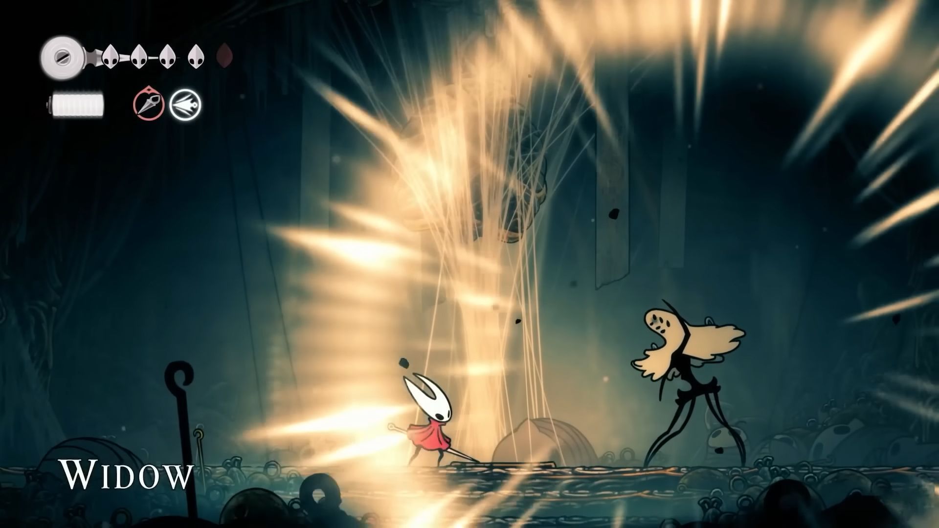 Fighting Widow in Hollow Knight Silksong (Image via Sportskeeda Gaming || Team Cherry)