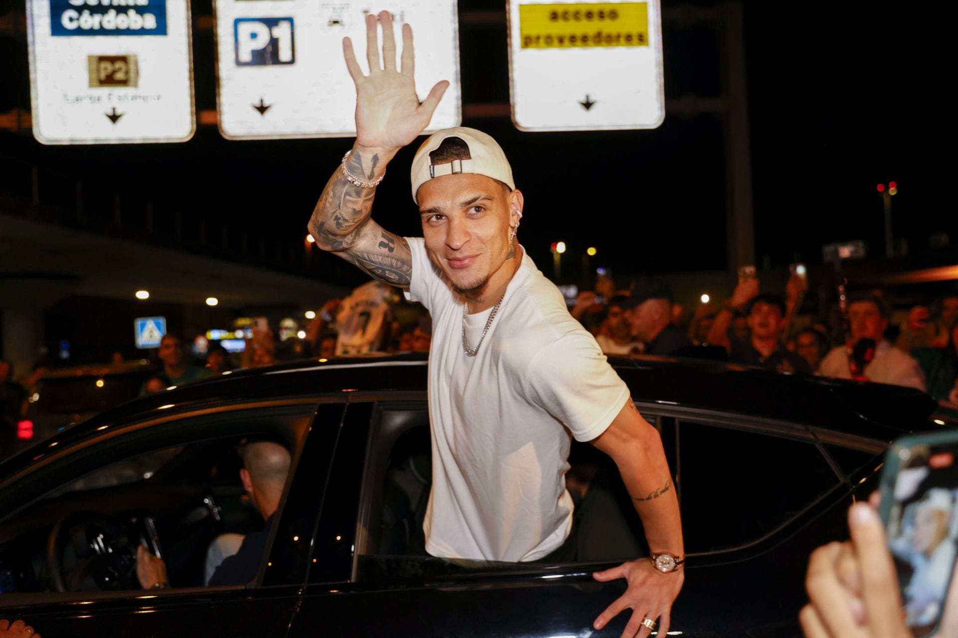 Antony Matheus Dos Santos Of Real Betis Arrives In Seville - Source: Getty