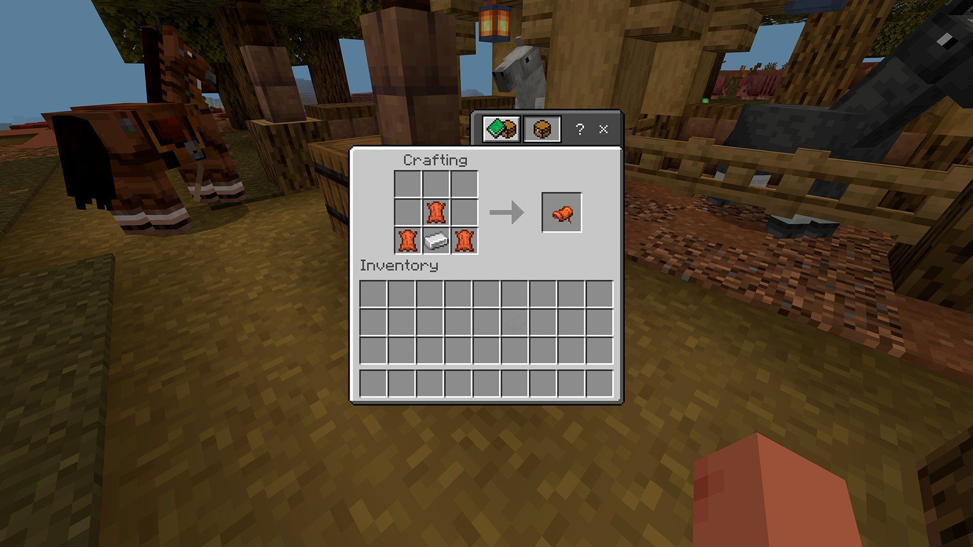 Saddles became craftable only recently (Image via Mojang Studios)