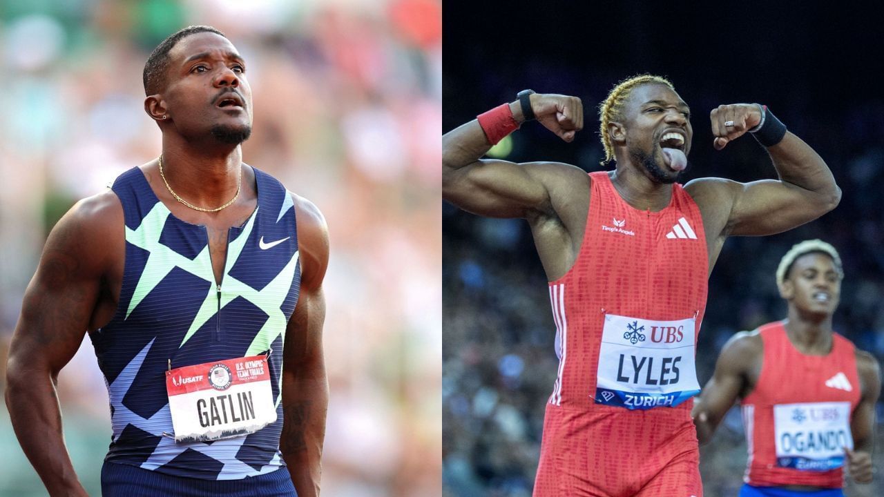 Justin Gatlin and Noah Lyles 