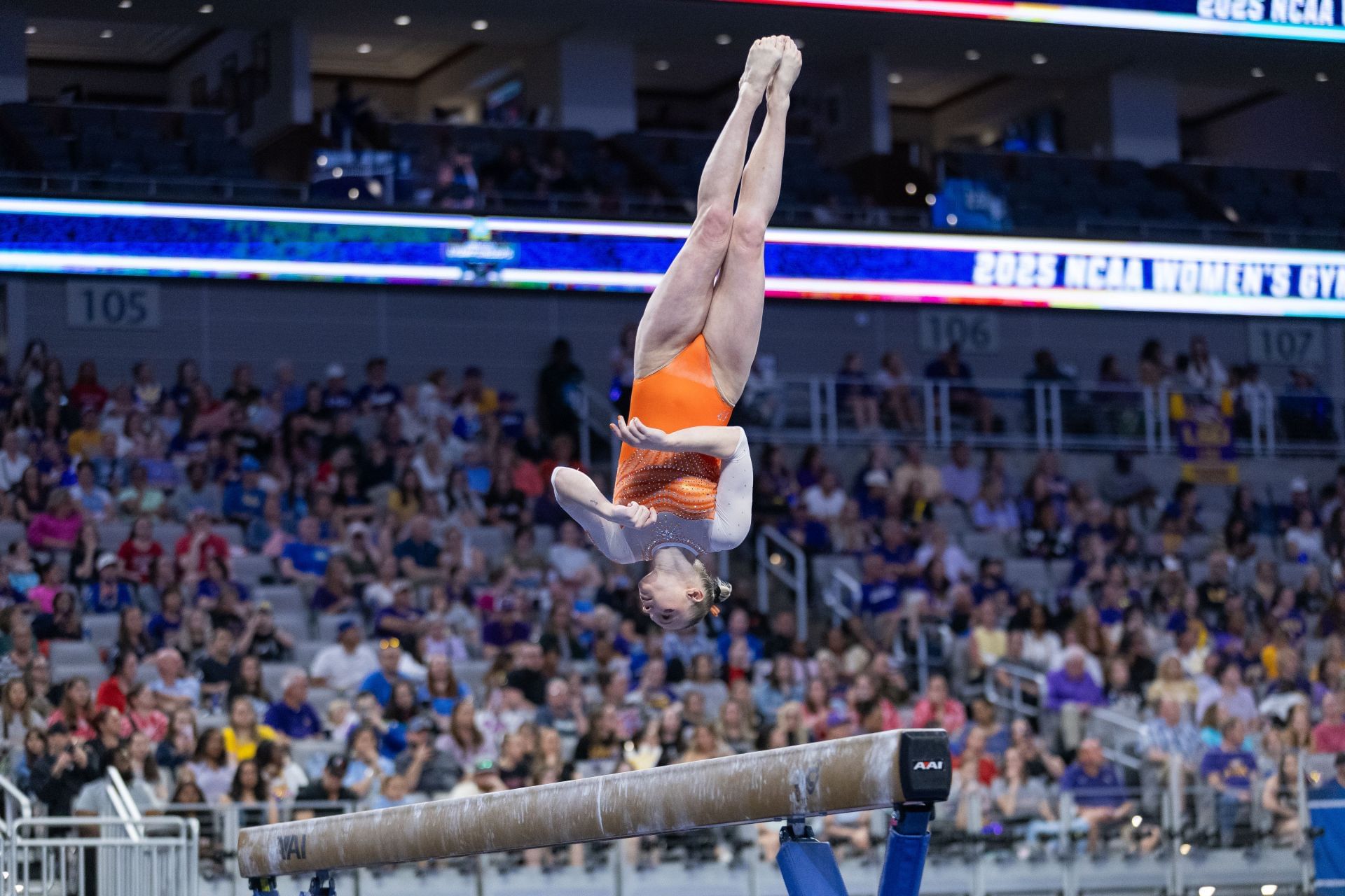 Jade Carey at the 2025 NCAA Women&#039;s Gymnastics Championships [Image Source: Getty]