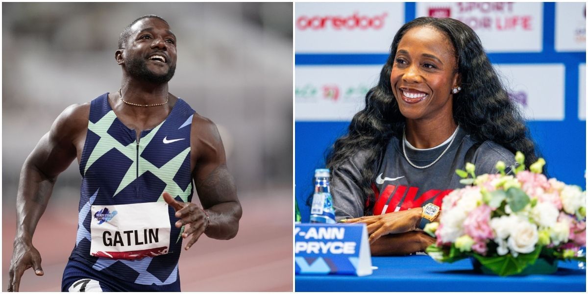 Justin Gatlin and Shelly-Ann Fraser-Pryce