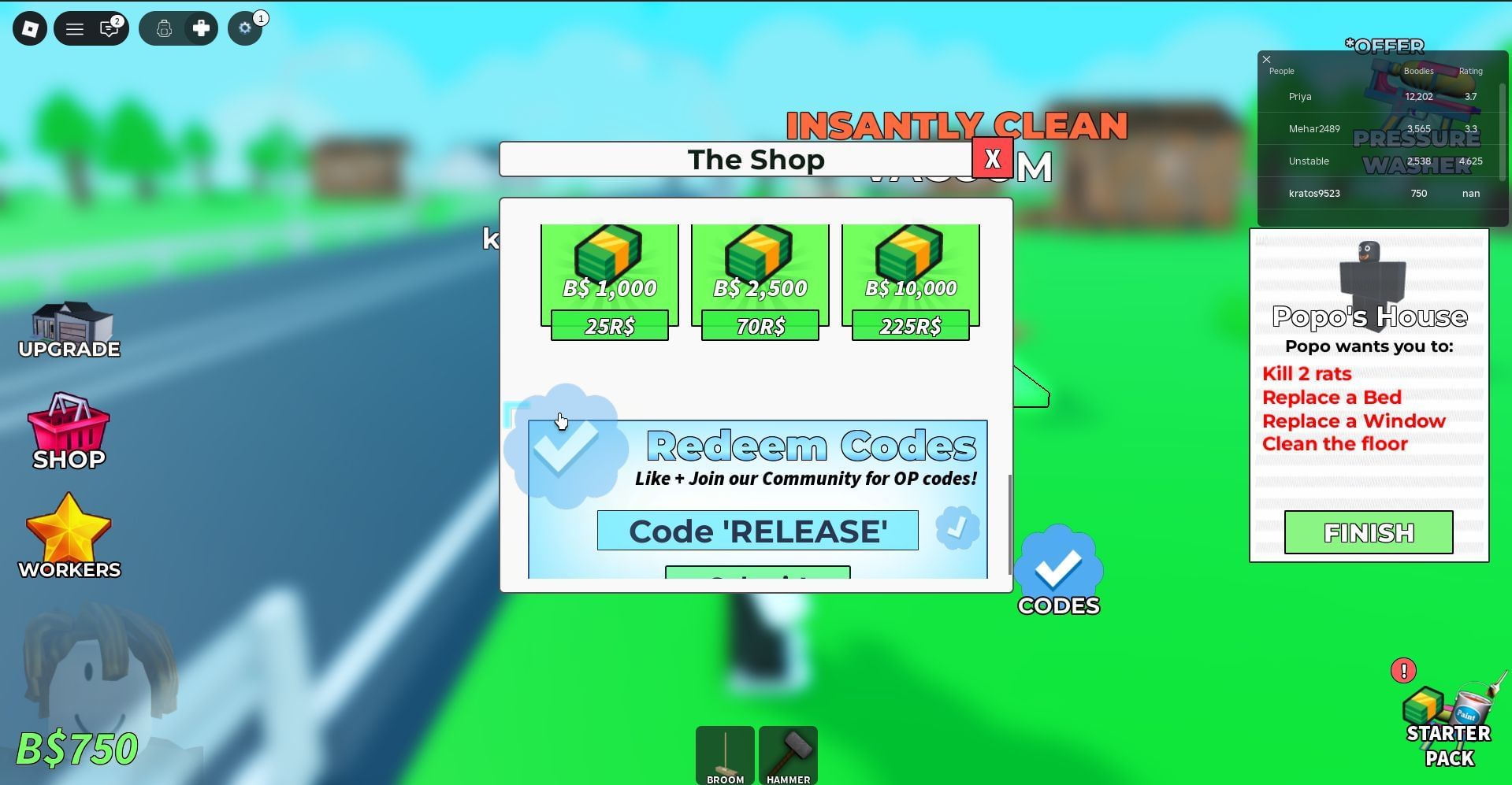 Redeem the code here (Image via Roblox)