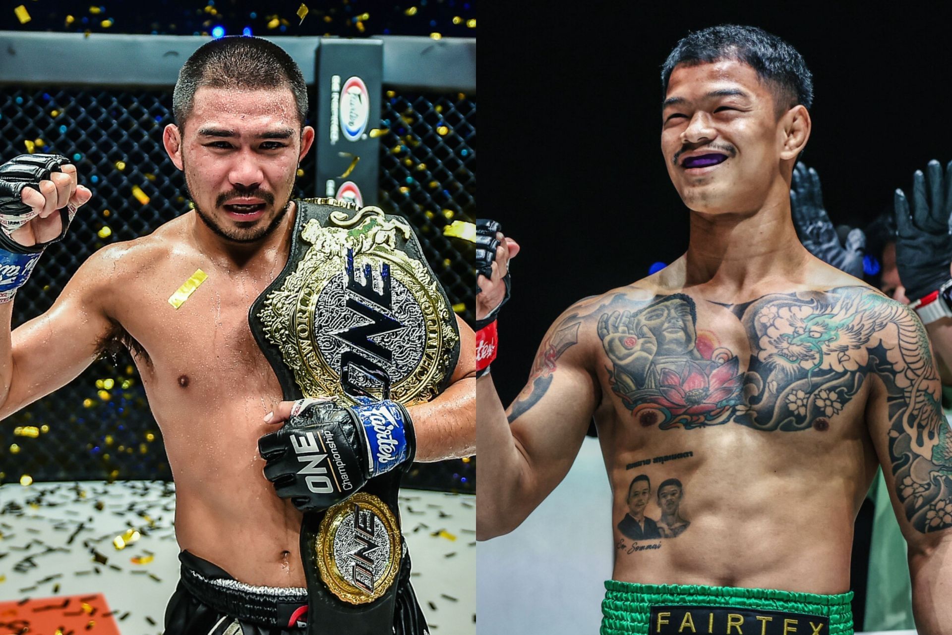 (From left) Prajanchai PK Saenchai and Kongthoranee Sor Sommai. [Images: ONE Championship]