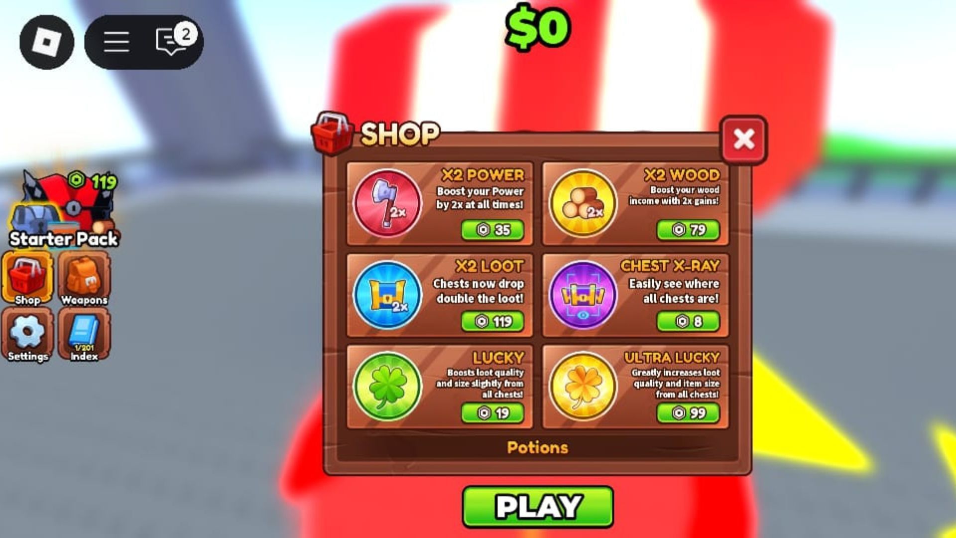 In-game Shop (Image via Roblox)