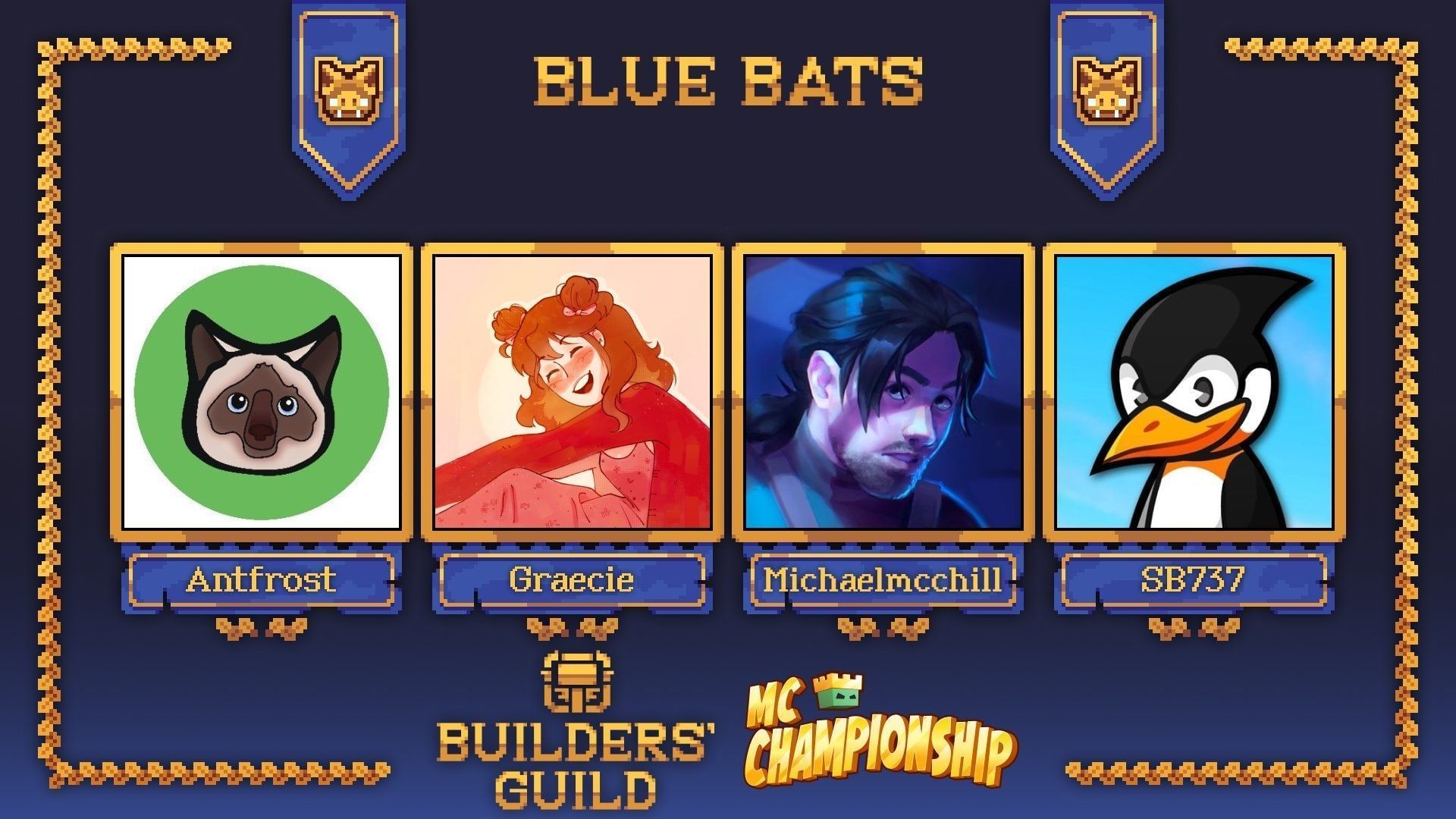 Team Blue Bats for MCC Builder&#039;s Guild (Image via X/MCChampionship)