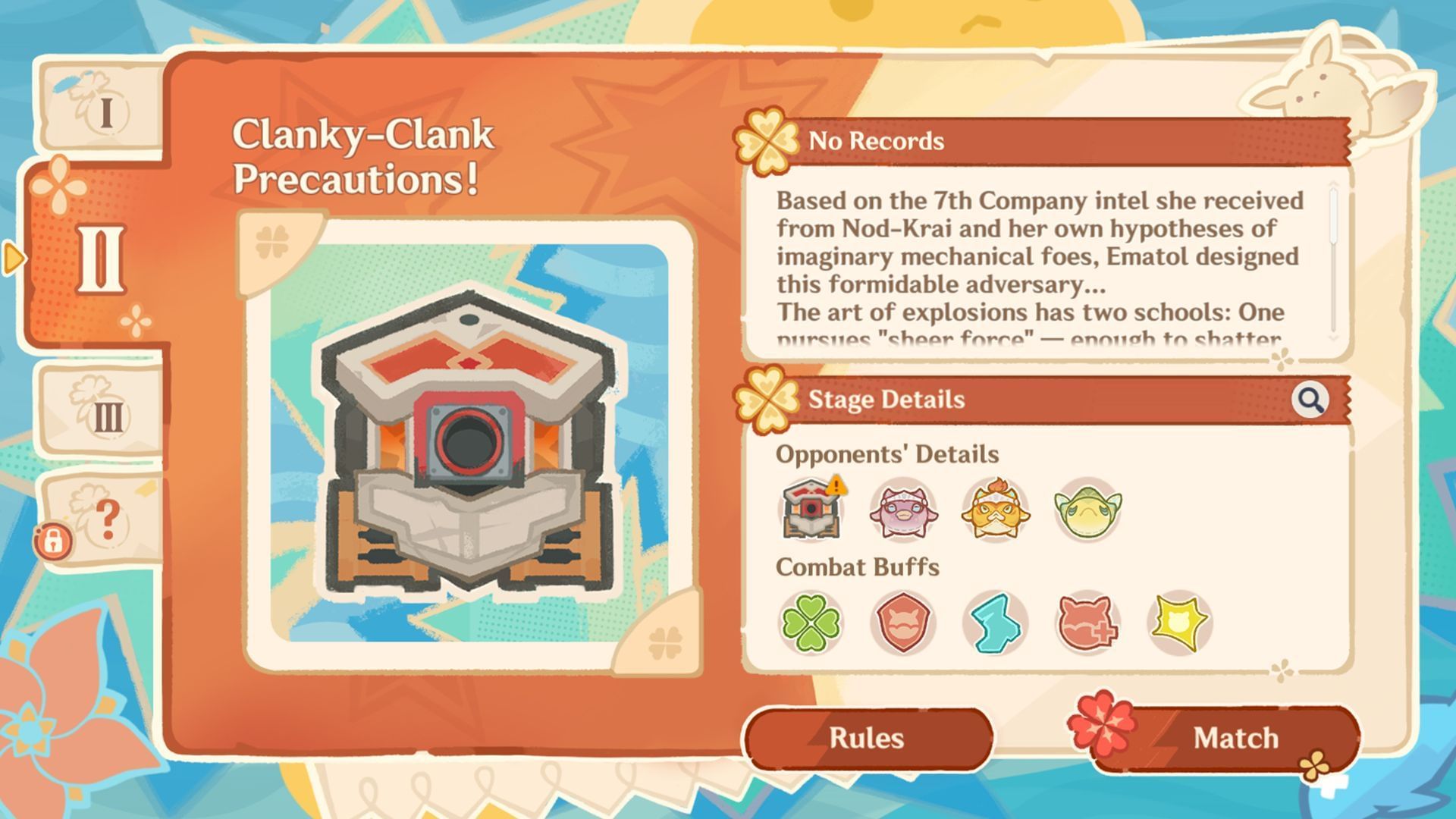 Clanky-Clank Precautions! challenge stage (Image via Sportskeeda Gaming/HoYoverse)