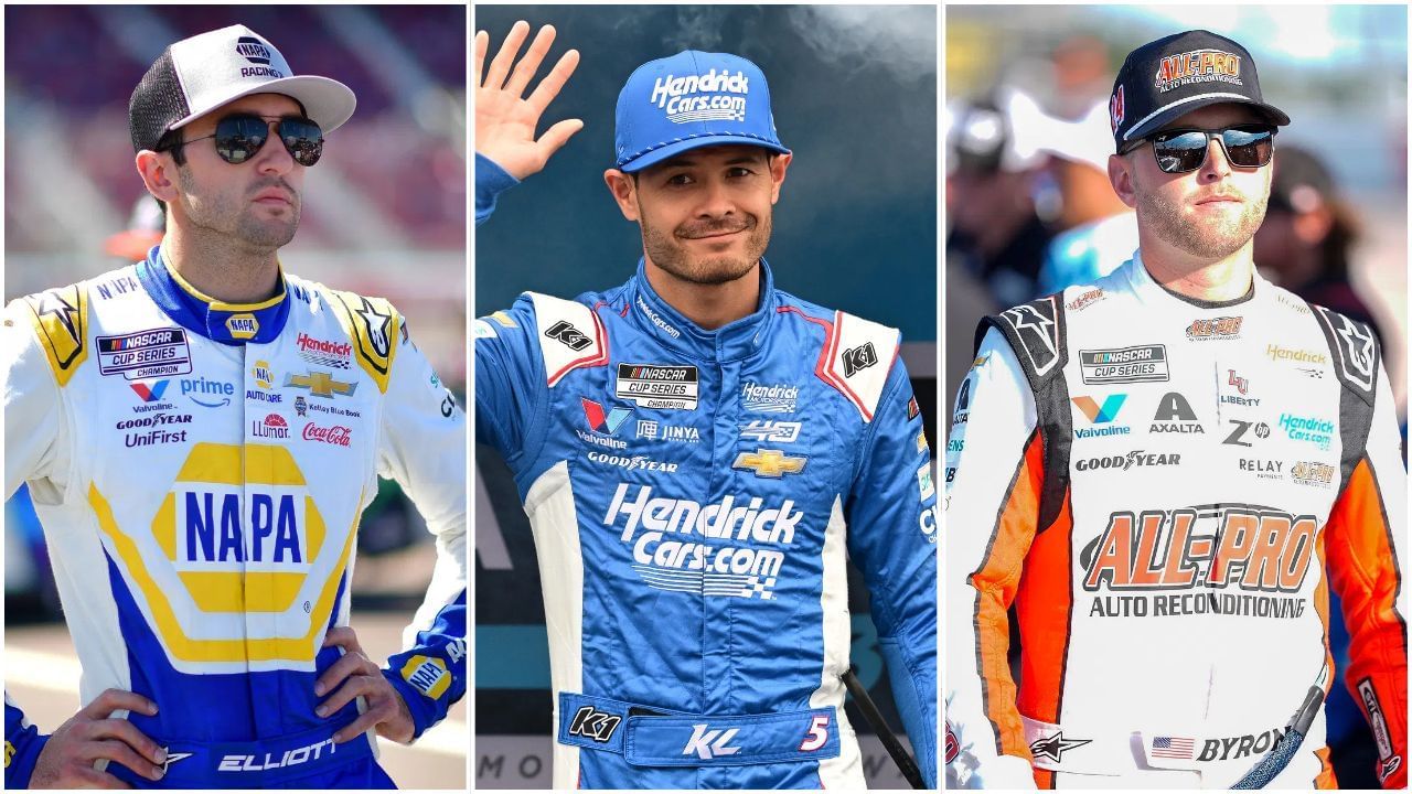 Chase Elliott, Kyle Larson, and William Byron