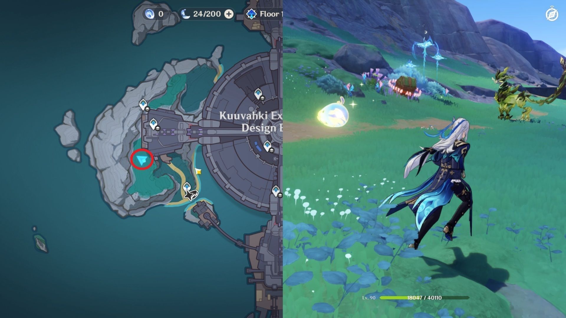 Defeat the Frostnight Scion to get the chest (Image via HoYoverse)