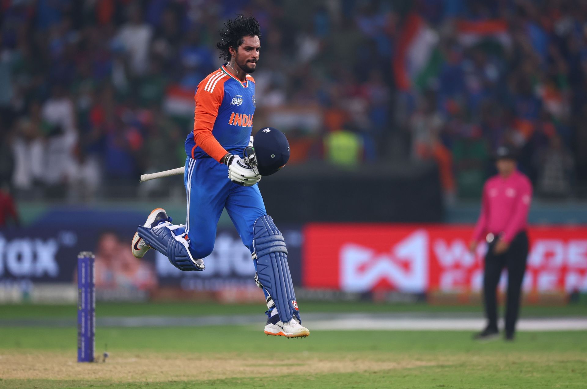 Tilak Varma ecstatic after Team India&#039;s win. (Credits: Getty)
