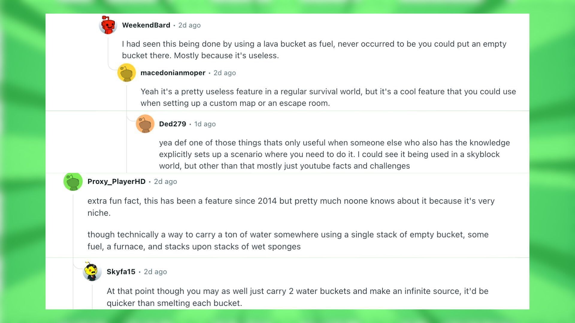 Redditors react to the wet sponge trick (Image via Mojang Studios)