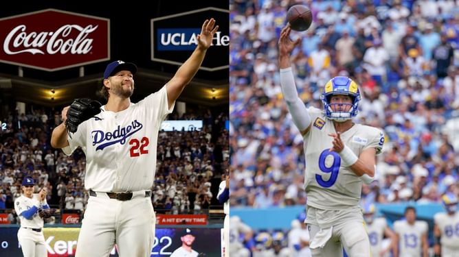 Matthew Stafford shows love for Clayton Kershaw at Dodgers legend's final regular season start in LA after announcing retirement