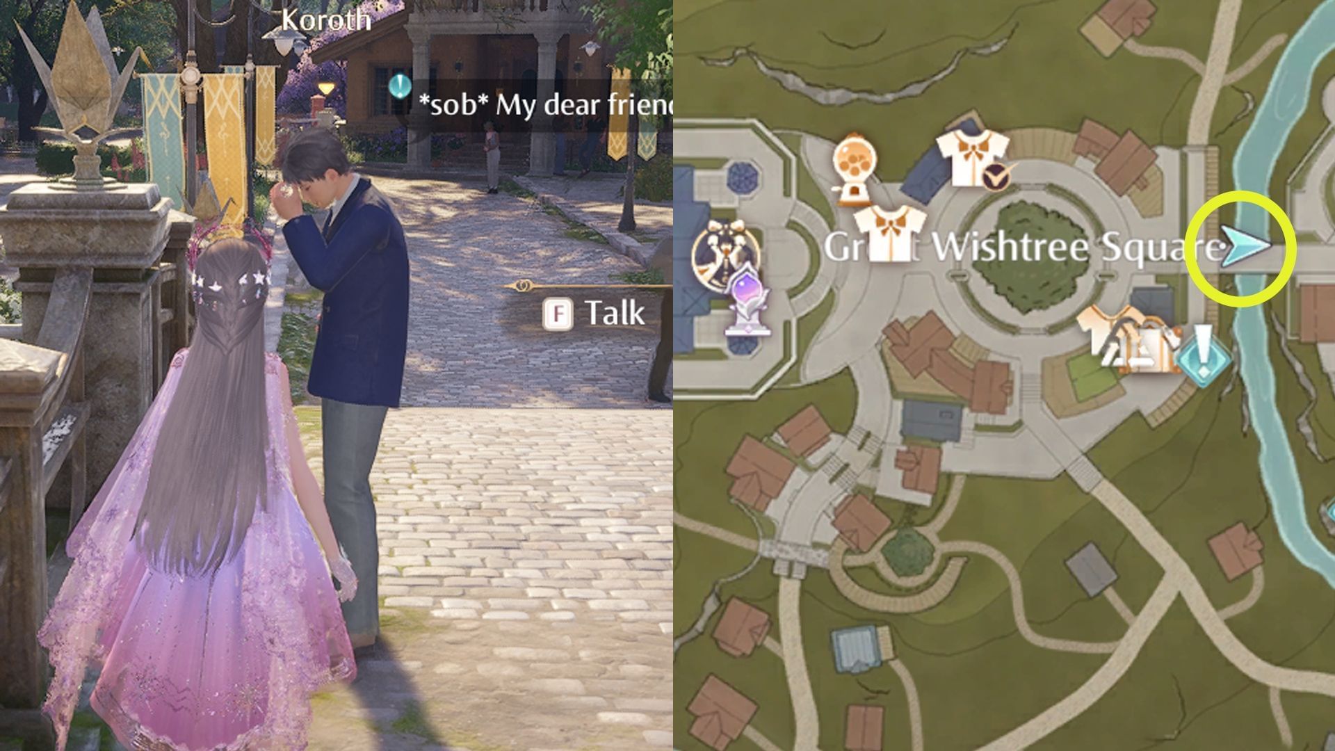 Location of the To Our Next Reunion quest (Image via Sportskeeda Gaming/Infold Games)