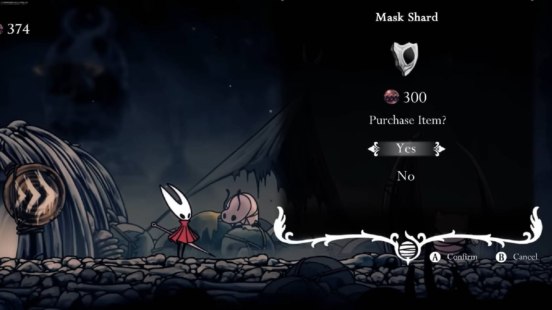 Purchase from Pebb (Image via Team Cherry || YouTube@Game Guides Channel)