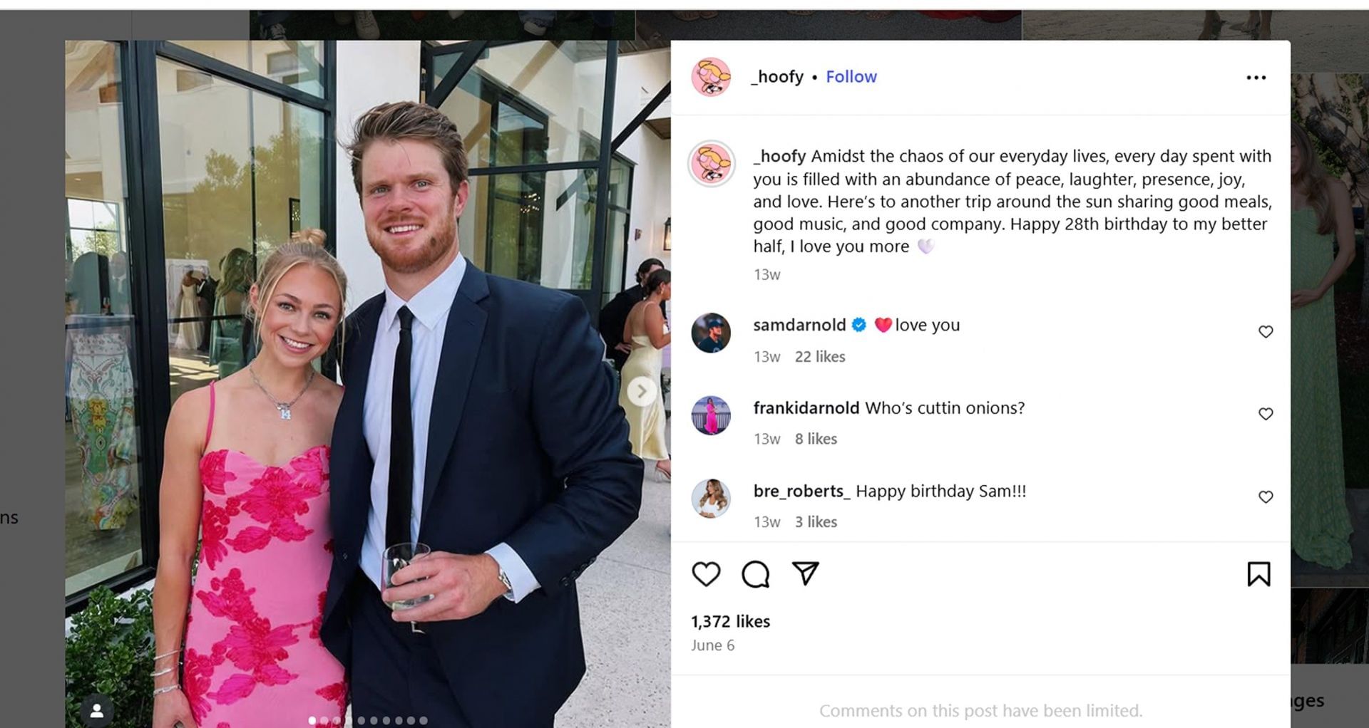 Sam Darnold&#039;s fianc&eacute;e Katie Hoofnagle/@_hoofy