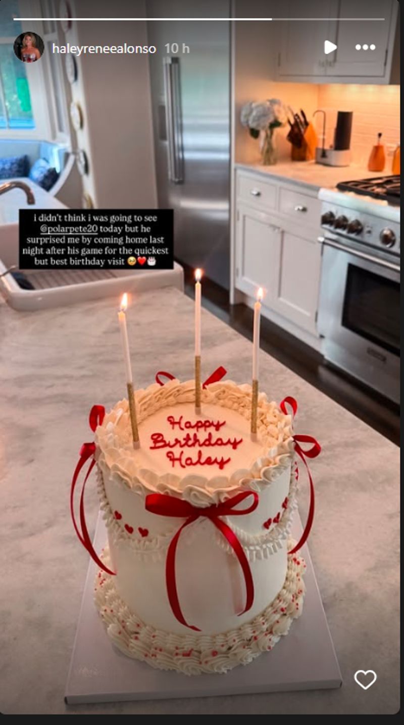 Pete Alonso celebrated his wife Haley&#039;s 31st birthday and she shared a snapped on her social media platform.(Via Instagram)