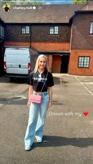 A screenshot from Charley Hull's Instagram story (via @charley.hull)