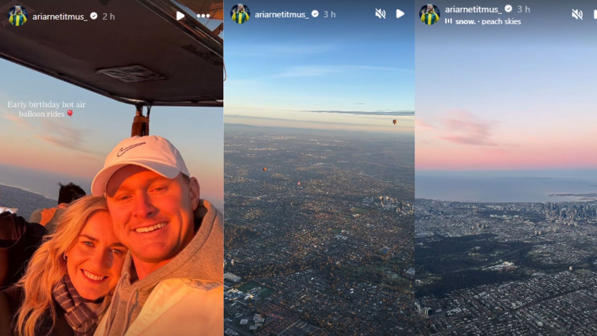 Screengrabs of Ariarne Titmus&#039; Instagram stories [Image Source : Ariarne Titmus&#039; Instagram]